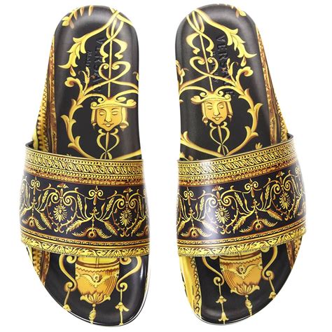 versace mens gold sandals|Versace tracksuit men's sale.